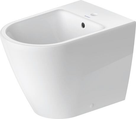 Floorstanding bidet, 2295100000 White High Gloss, Number of faucet holes per wash area: 1