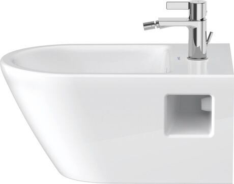 Wall-mounted bidet, 2295150000 White High Gloss, Number of faucet holes per wash area: 1