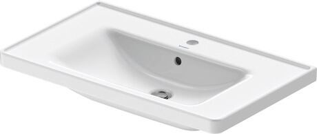 Washbasin, 2367800000 White High Gloss, Rectangular, Number of washing areas: 1 Middle, Number of faucet holes per wash area: 1 Middle, Back side glazed: No