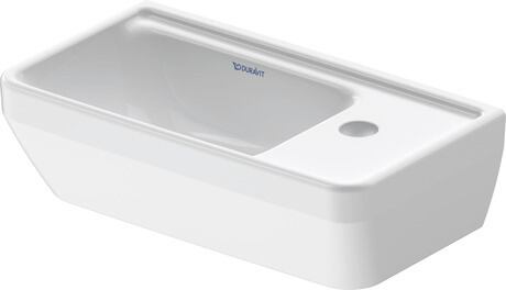 Hand basin, 0739400041 White High Gloss, Rectangular, Number of washing areas: 1 Left, Number of faucet holes per wash area: 1 Middle, Back side glazed: No