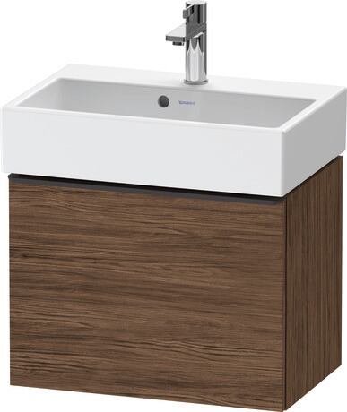 Vanity unit wall-mounted, DE42290BD210000 Walnut dark Matt, Decor, Handle Diamond black