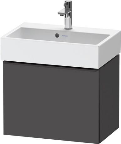 Vanity unit wall-mounted, DE42290BD490000 Graphite Matt, Decor, Handle Diamond black