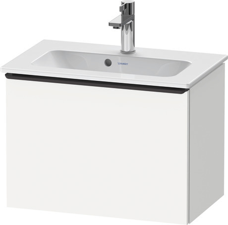 Vanity unit wall-mounted, DE42680BD180000 White Matt, Decor, Handle Diamond black