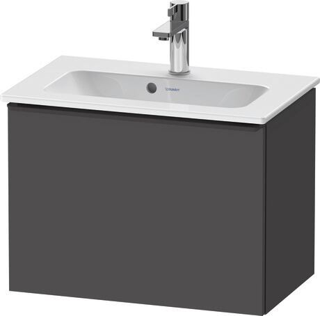 Vanity unit wall-mounted, DE42680BD490000 Graphite Matt, Decor, Handle Diamond black