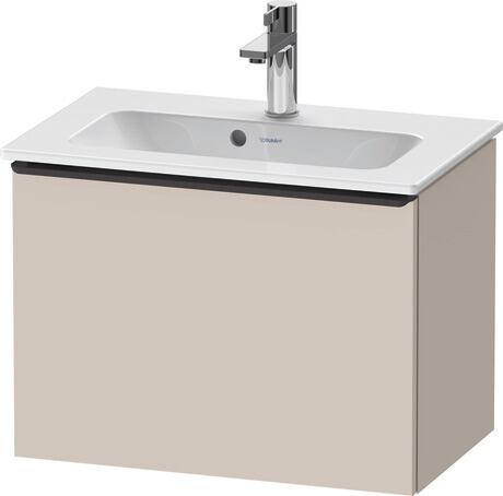 Vanity unit wall-mounted, DE42680BD910000 taupe Matt, Decor, Handle Diamond black