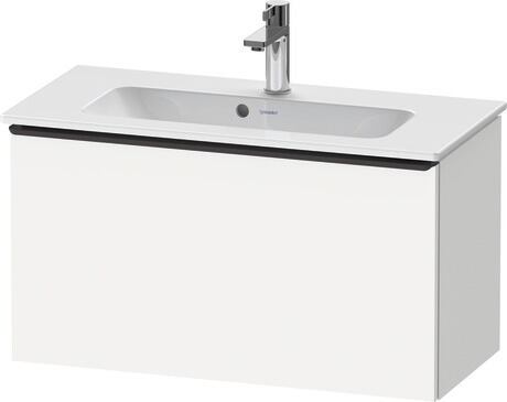 Vanity unit wall-mounted, DE42690BD180000 White Matt, Decor, Handle Diamond black