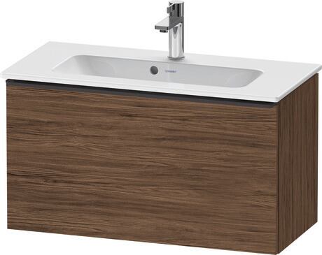 Vanity unit wall-mounted, DE42690BD210000 Walnut dark Matt, Decor, Handle Diamond black