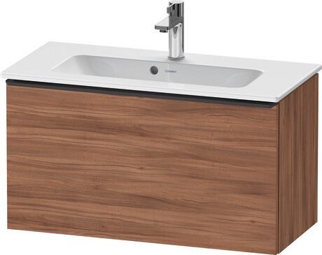 Vanity unit wall-mounted, DE42690BD790000 Walnut Matt, Decor, Handle Diamond black