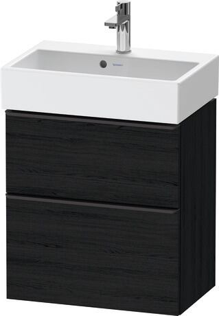 Vanity unit wall-mounted, DE43290BD160000 Black oak Matt, Decor, Handle Diamond black