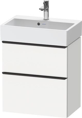 Vanity unit wall-mounted, DE43290BD180000 White Matt, Decor, Handle Diamond black