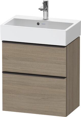 Vanity unit wall-mounted, DE43290BD350000 Oak terra Matt, Decor, Handle Diamond black