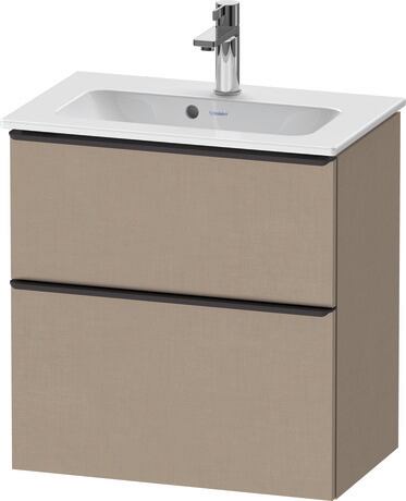 Vanity unit wall-mounted, DE43680BD750000 Linen Matt, Decor, Handle Diamond black