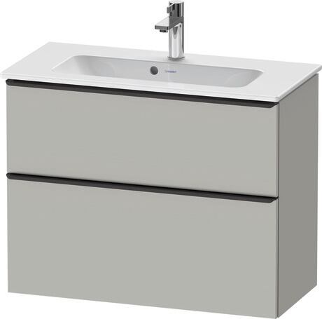 Vanity unit wall-mounted, DE43690BD070000 Concrete grey Matt, Decor, Handle Diamond black