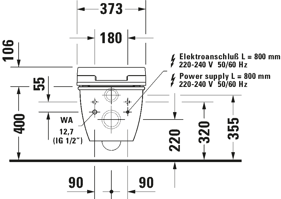 Shower toilet seat, 611000