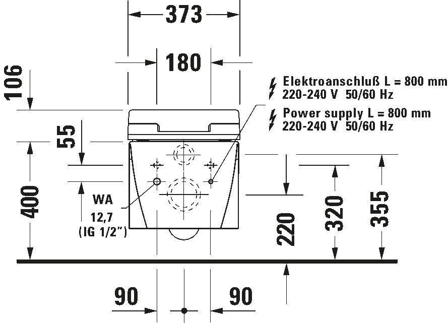 Shower toilet seat, 611000
