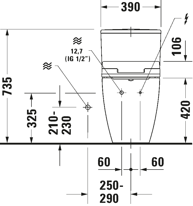 Shower toilet seat, 611000