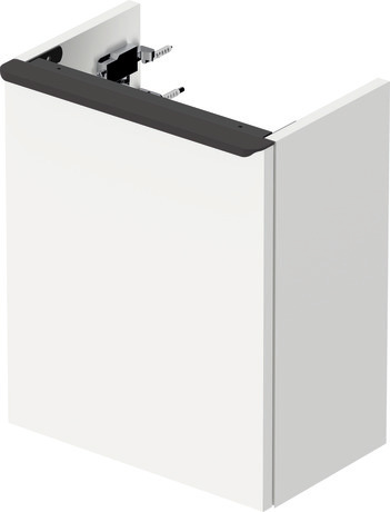 Szafka podumywalkowa wisząca, DE4218L1818 Biały szkło matowe Dekor, Uchwyt Czarny diament