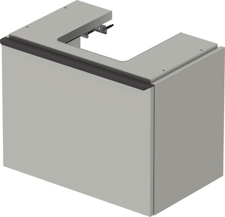 Szafka podumywalkowa wisząca, DE422900707 Szary beton szkło matowe Dekor, Uchwyt Czarny diament