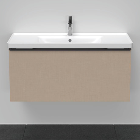 Szafka podumywalkowa wisząca, DE425607575 Len szkło matowe Dekor, Uchwyt Czarny diament