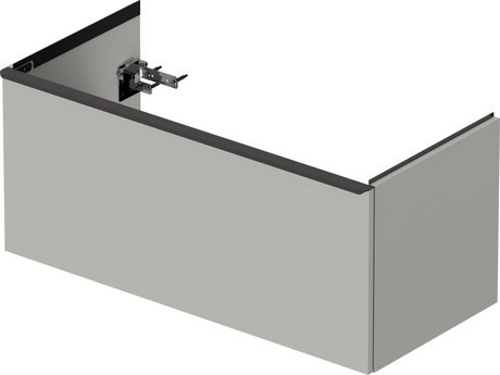 Szafka podumywalkowa wisząca, DE426300707 Szary beton szkło matowe Dekor, Uchwyt Czarny diament