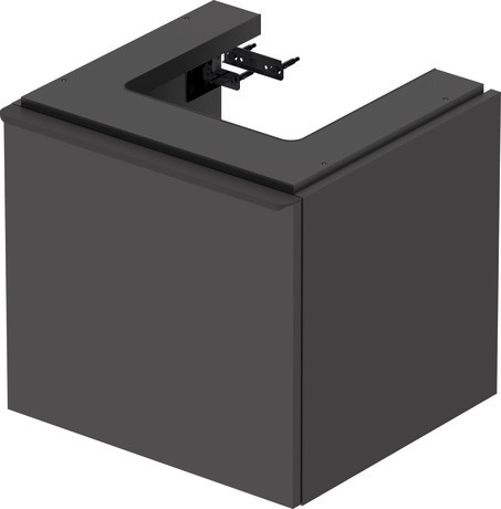 Szafka podumywalkowa wisząca, DE427004949 Grafit szkło matowe Dekor, Uchwyt Czarny diament
