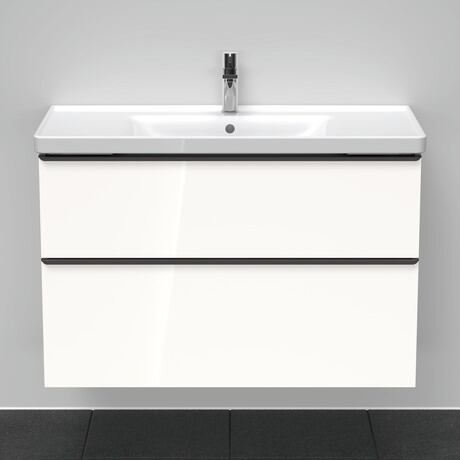 Furniture washbasin with vanity unit, DE012202222 White High Gloss, Decor