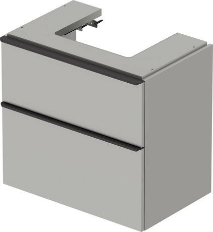 Szafka podumywalkowa wisząca, DE437200707 Szary beton szkło matowe Dekor, Uchwyt Czarny diament