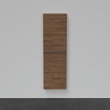 Szafka półwysoka, DE1318L2121 Umiejscowienie zawiasu: Lewy, Orzech ciemny szkło matowe Dekor, Uchwyt Czarny diament