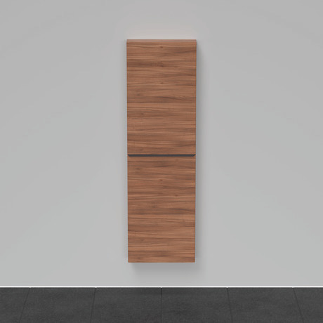 Szafka półwysoka, DE1318R7979 Umiejscowienie zawiasu: po prawej, Orzech szkło matowe Dekor, Uchwyt Czarny diament