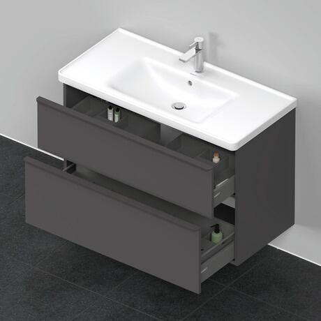 Furniture washbasin with vanity unit, DE012204949 Graphite Matt, Decor