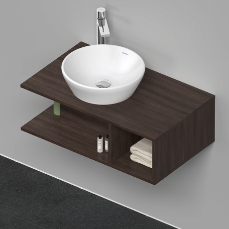 Mueble bajo lavabo para encimera, DE491805353 Castaño oscuro Mate Decoración
