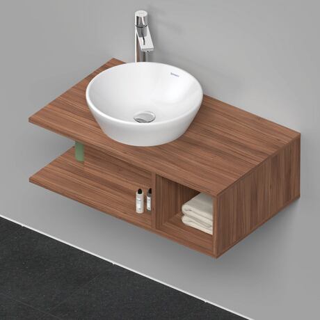 Console vanity unit wall-mounted, DE491807979 Walnut Matt, Decor