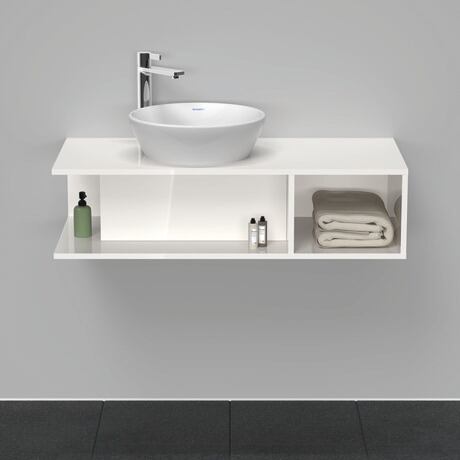 Console vanity unit wall-mounted, DE491902222 White High Gloss, Decor