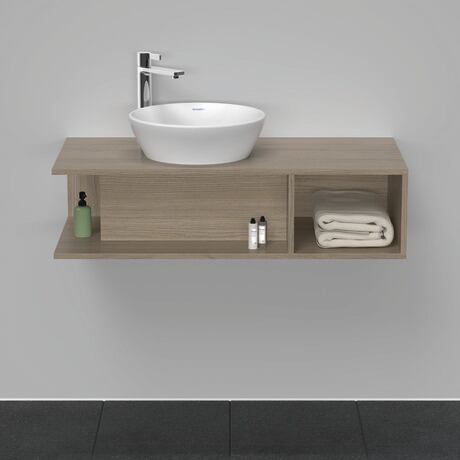 Console vanity unit wall-mounted, DE491903535 Oak terra Matt, Decor