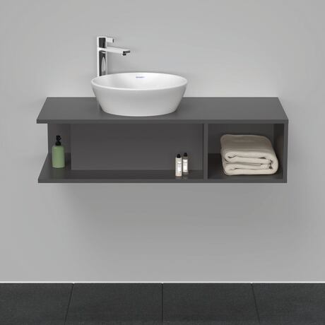 Console vanity unit wall-mounted, DE491904949 Graphite Matt, Decor