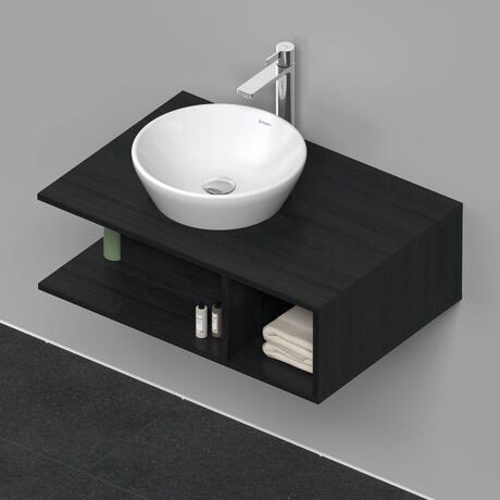 Console vanity unit wall-mounted, DE492801616 Black oak Matt, Decor