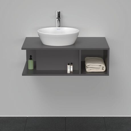 Console vanity unit wall-mounted, DE492804949 Graphite Matt, Decor