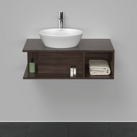 Mueble bajo lavabo para encimera, DE492805353 Castaño oscuro Mate, Decoración