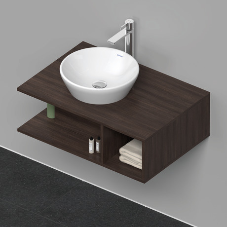 Mueble bajo lavabo para encimera, DE492805353 Castaño oscuro Mate, Decoración