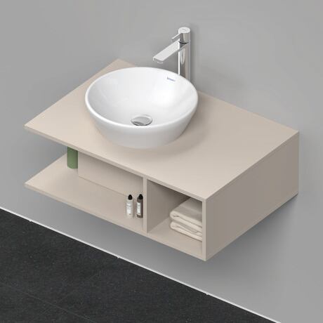 Console vanity unit wall-mounted, DE492809191 taupe Matt, Decor