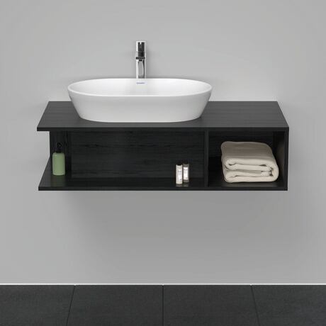 Console vanity unit wall-mounted, DE492901616 Black oak Matt, Decor