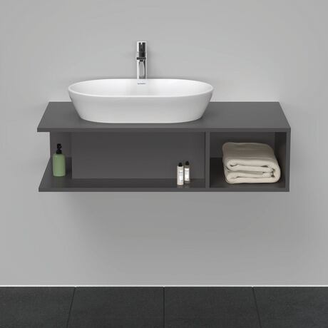 Console vanity unit wall-mounted, DE492904949 Graphite Matt, Decor