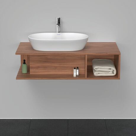 Console vanity unit wall-mounted, DE492907979 Walnut Matt, Decor