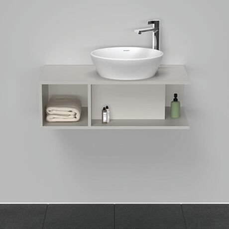 Console vanity unit wall-mounted, DE493800707 Concrete grey Matt, Decor