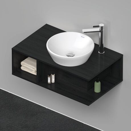 Console vanity unit wall-mounted, DE493801616 Black oak Matt, Decor