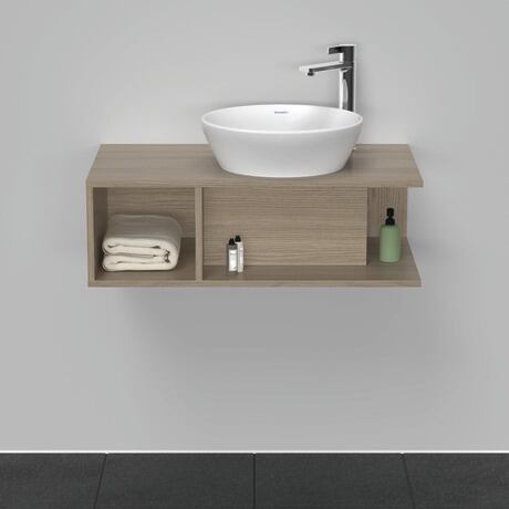 Console vanity unit wall-mounted, DE493803535 Oak terra Matt, Decor