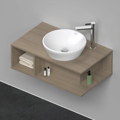 Console vanity unit wall-mounted, DE493803535 Oak terra Matt, Decor