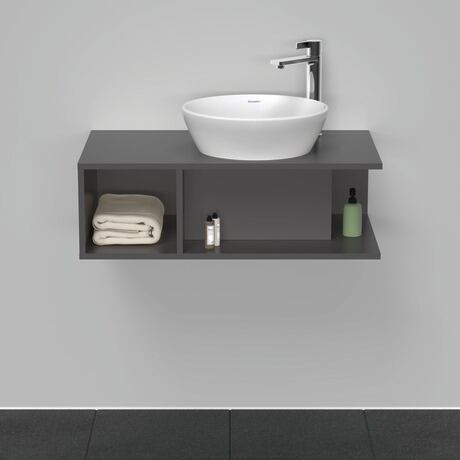 Console vanity unit wall-mounted, DE493804949 Graphite Matt, Decor