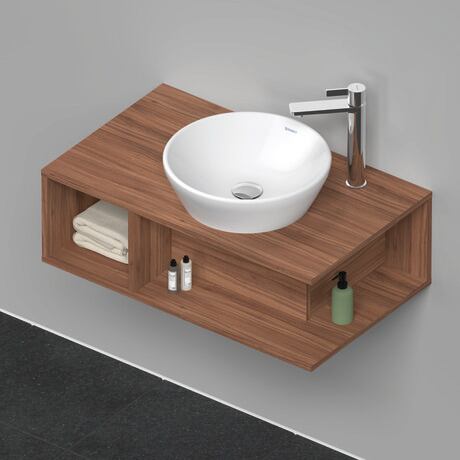 Console vanity unit wall-mounted, DE493807979 Walnut Matt, Decor