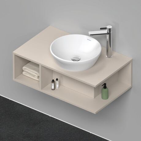 Console vanity unit wall-mounted, DE493809191 taupe Matt, Decor